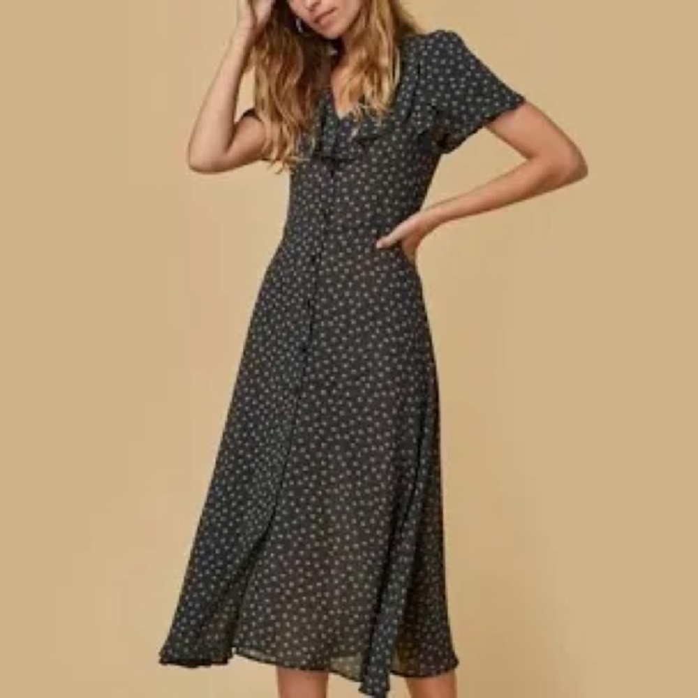 Christy Dawn Daisy dress in green floral print, Small